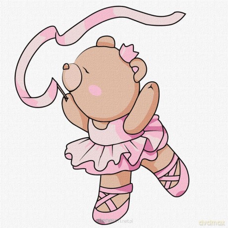 Malowanie po numerach - Balerina Kids 25x25 cm