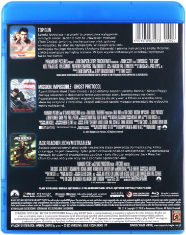 Top Gun / Mission Impossible 4 - Ghost Protocol / Jack Reacher [BOX] [3Blu-Ray]