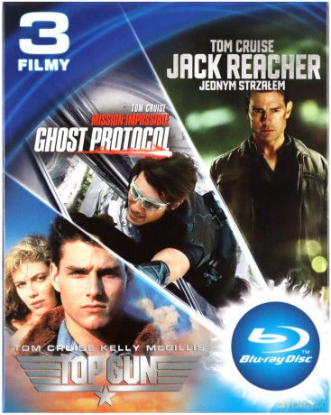 Top Gun / Mission Impossible 4 - Ghost Protocol / Jack Reacher [BOX] [3Blu-Ray]