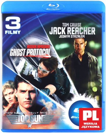 Top Gun / Mission Impossible 4 - Ghost Protocol / Jack Reacher [BOX] [3Blu-Ray]