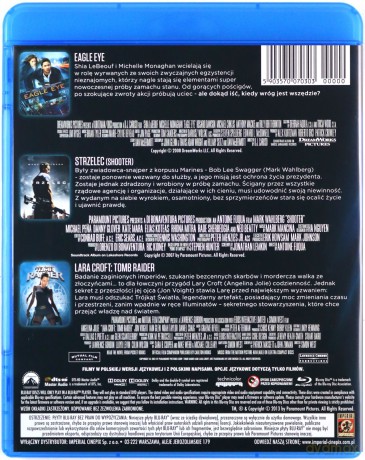 Tomb Raider / Strzelec / Eagle Eye [BOX] [3Blu-Ray]