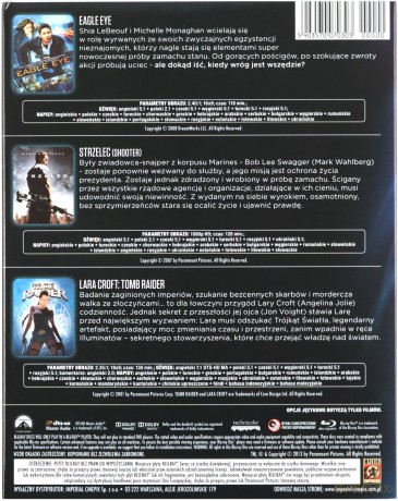 Tomb Raider / Strzelec / Eagle Eye [BOX] [3Blu-Ray]