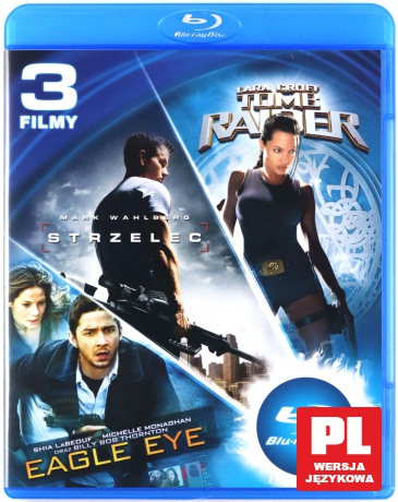 Tomb Raider / Strzelec / Eagle Eye [BOX] [3Blu-Ray]