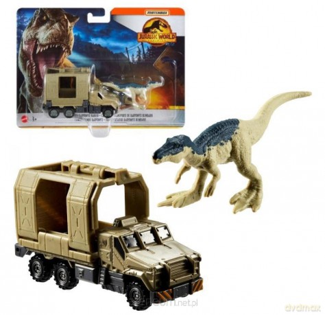 Matchbox Jurassic World Transporter z Baryonyxem