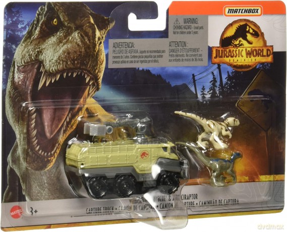 Matchbox Jurassic World Transporter z Baryonyxem
