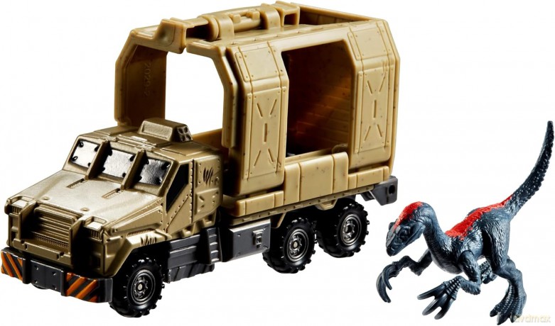 Matchbox Jurassic World Transporter z Terizinozaur