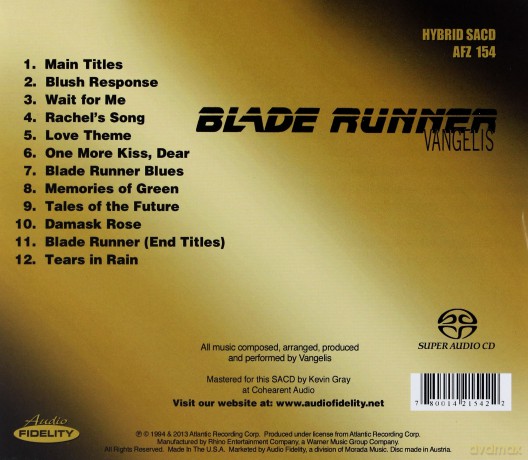 Vangelis: Blade Runner Soundtrack (Łowca Androidów) (Hybrid) [SACD]