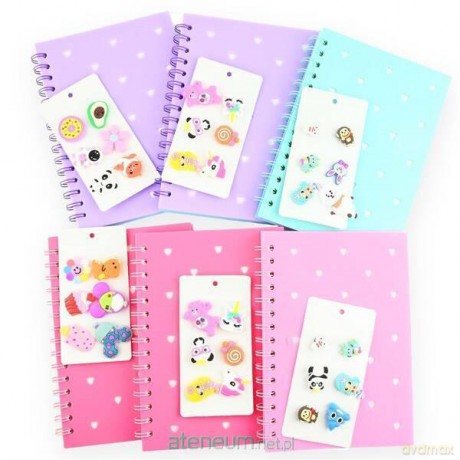 Notes na spirali z przypinkami MIX