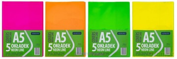 Okładka A5 Neon Line nieregulowana (5szt)