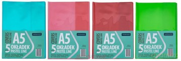 Okładka A5 Pastel Line nieregulowana (5szt)