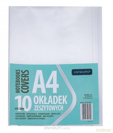 Okładka zeszytowa A4 bezbarwna (10szt)