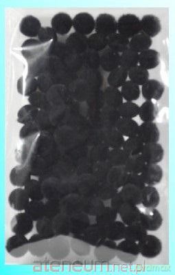 Pompony czarne 10mm 100szt
