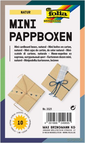 Pudełko kwadratowe naturalne 7,5x7,5x4,5 cm