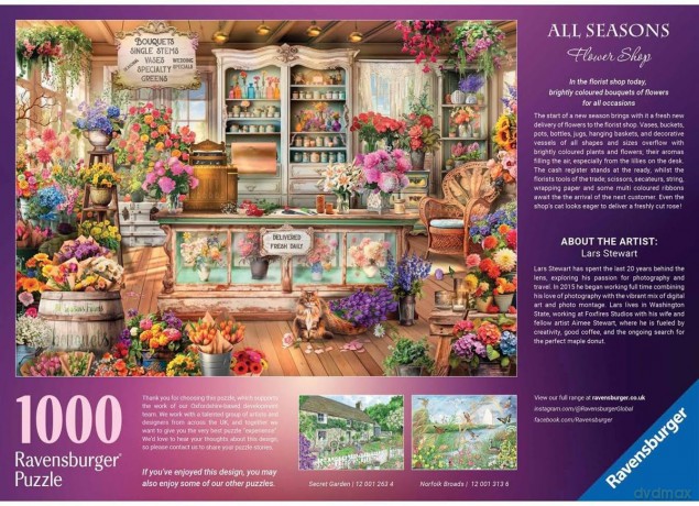 REVENSBURGER 1000 el. Kot w kwiaciarni [PUZZLE]