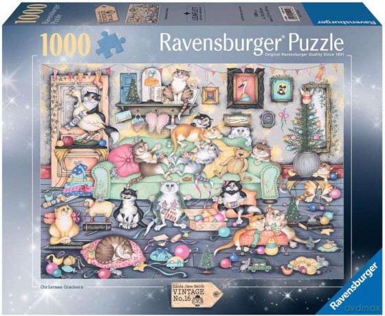 REVENSBURGER 1000 el. Łobuziarskie koty w święta [PUZZLE]