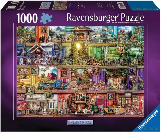 REVENSBURGER 1000 el. Psy w bibliotece [PUZZLE]