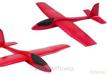 Samolot styropianowy czerwony 68 cm