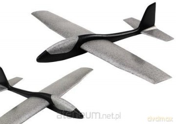 Samolot styropianowy szaro czarny 68 cm