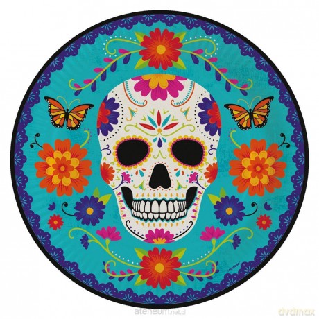 Talerze owalne papierowe Day Of The Dead 23 cm 8szt