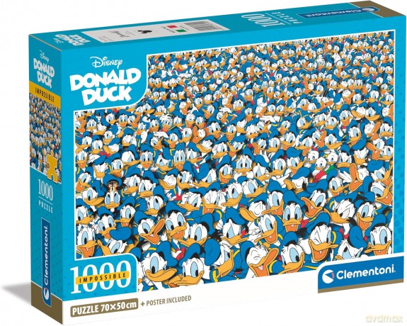 CLEMENTONI 1000 el. Compact Impossible Puzzle! Donald Duck [PUZZLE]