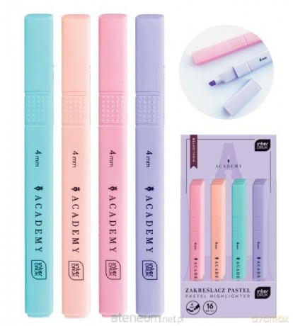 Zakreślacz Academy pastelowy mix (16szt)