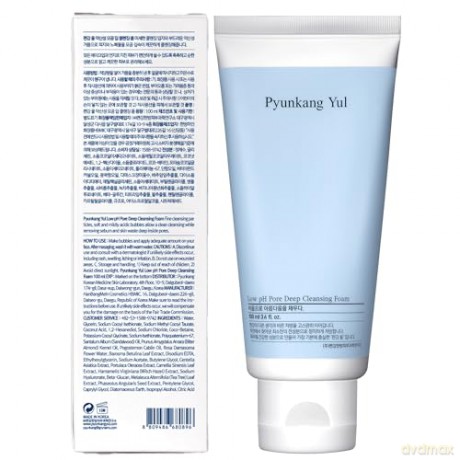 (PKY) Pyunkang Yul Low pH Pore Deep Cleansing Foam, Porenreiniger mit flauschigen Mikroblasen, AHA, Zaubernuss, Reizfrei, Koreanische Hautpflege 100ml