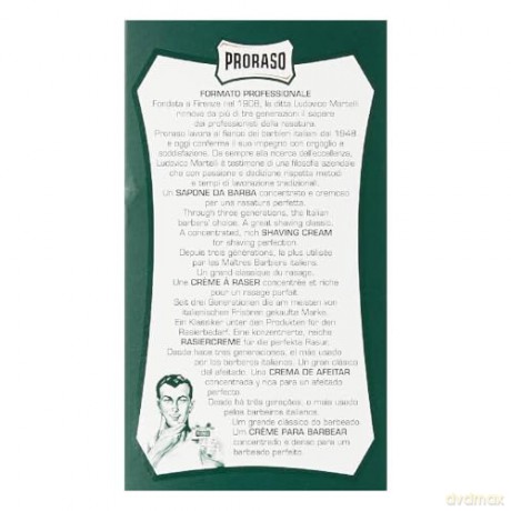 3x Proraso Rasierseife Tube seife shaving soap Eukalyptusöl und Menthol 500 ml