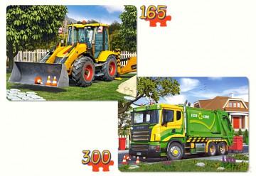 CASTOR 2w1 70+120 Koparka i śmieciarka 021130  [PUZZLE]