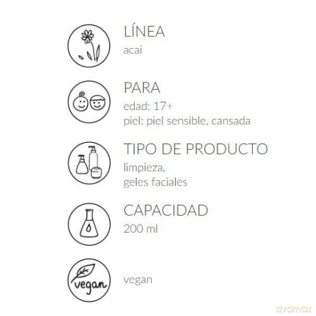 Acai Gel Exfoliante Limpiador Micelar Facial - 200 Ml
