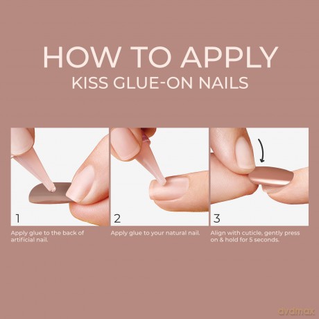 Adhesive nails Bare-But-Better Premium Nails - Mocha 30 pcs