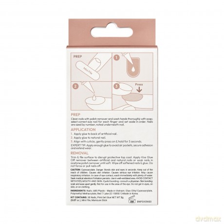 Adhesive nails Bare-But-Better Premium Nails - Mocha 30 pcs