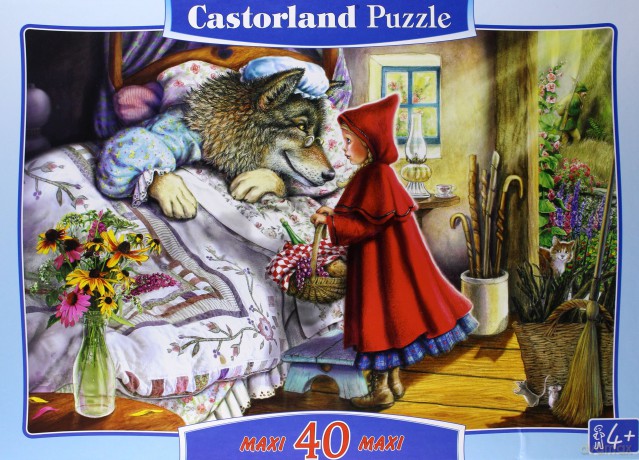 CASTOR 40 MAXI Czerwony kapturek i wilk 040070 [PUZZLE]