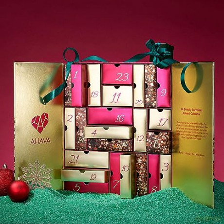 AHAVA Feiertags Sets | Das Abenteuer-Geschenkset - 24 Tage Beauty-Überraschungen Adventskalender für ein Fest der Liebe und des Strahlens