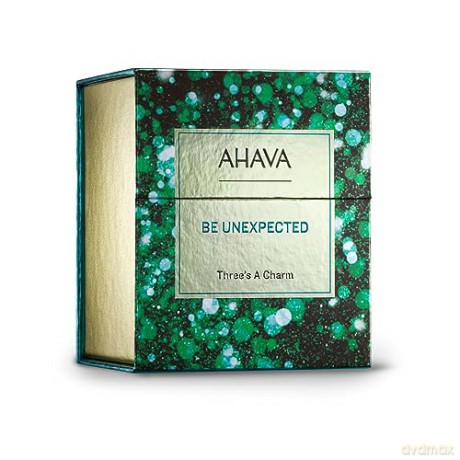 AHAVA Feiertags Sets | Three's A Charm - Feuchtigkeitsspendend und Hydratisierend, Skincare Set mit Mineral Körperlotion (40ml), Mineral Handcreme (40ml), und Mineral Duschgel (40ml)