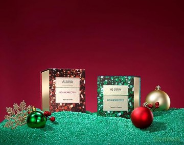 AHAVA Feiertags Sets | Three's A Charm - Feuchtigkeitsspendend und Hydratisierend, Skincare Set mit Mineral Körperlotion (40ml), Mineral Handcreme (40ml), und Mineral Duschgel (40ml)
