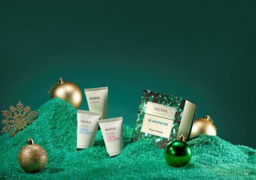 AHAVA Feiertags Sets | Three's A Charm - Feuchtigkeitsspendend und Hydratisierend, Skincare Set mit Mineral Körperlotion (40ml), Mineral Handcreme (40ml), und Mineral Duschgel (40ml)