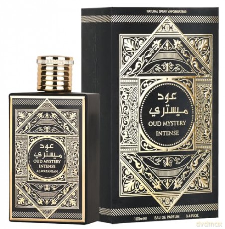 AL WATANIAH Oud Mystery Intense - Luxus-Unisexparfüm, Eau de Parfum 100ml, holzig und rätselhaft im Duft