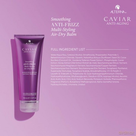 Alterna Caviar Anti-Aging Glättende Anti-Frizz Multi-Styling Air Dry Balsam, 100 ml | kontrolliert Kräuseln mit leichtem Halt | verleiht natürlichen Glanz | sulfatfrei