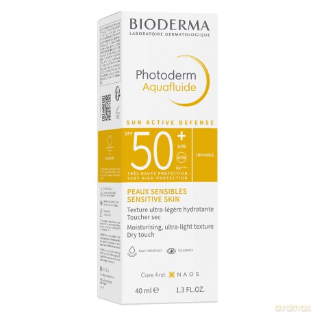 Aquafluide Ultraleichte Textur, feuchtigkeitsspendend, SPF50+, 40 ml, Photoderm für empfindliche Haut Bioderma