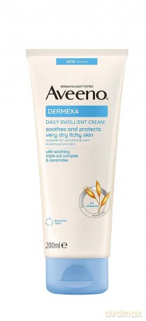 Aveeno Dermexa Tägliche Emollentien Creme (200 ml), Körperlotion für sehr trockene Haut, die zu Ekzemen neigt, natürliche Hautpflege mit Hafer und Ceramiden, vegan*