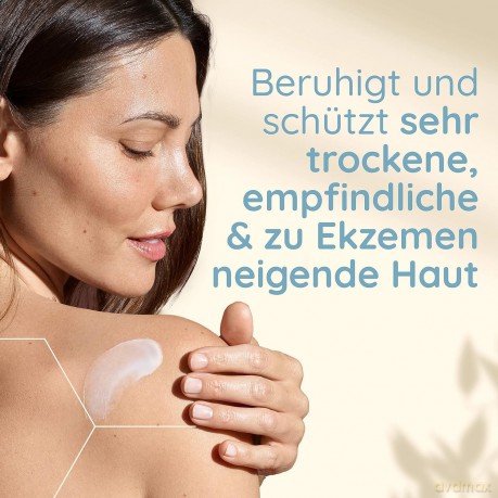 Aveeno Dermexa Tägliche Emollentien Creme (200 ml), Körperlotion für sehr trockene Haut, die zu Ekzemen neigt, natürliche Hautpflege mit Hafer und Ceramiden, vegan*