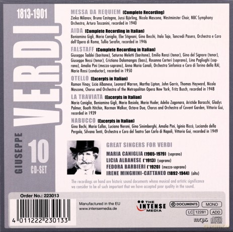 Verdi Giuseppe: 1813 - 1901 [BOX] [10CD]