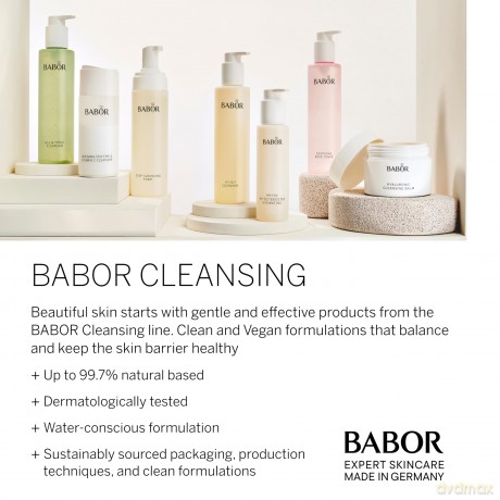 BABOR Deep Cleansing Foam für müde und fahle Haut, Erfrischender Reinigungsschaum zur täglichen Gesichtsreinigung, Vegane Formel, 1 x 200 ml