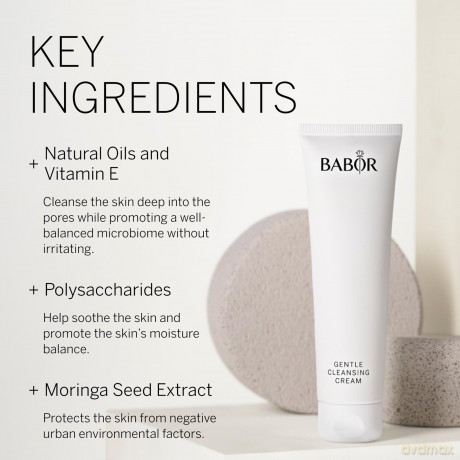 BABOR Gentle Cleansing Cream für trockene und empfindliche Haut, Besonders milde, hautfreundliche und cremige Reinigungslotion, Vegane Formel, Gentle Cleansing Milk, x 200 ml