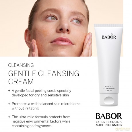 BABOR Gentle Cleansing Cream für trockene und empfindliche Haut, Besonders milde, hautfreundliche und cremige Reinigungslotion, Vegane Formel, Gentle Cleansing Milk, x 200 ml