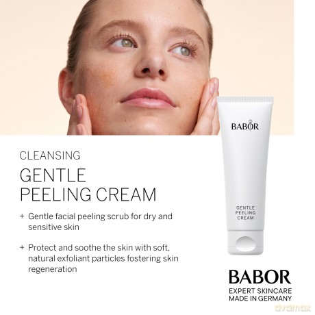 BABOR Gentle Peeling Cream für jede Haut, Mildes Gesichtspeeling, Vorbereitung für Pflege und Selbstbräuner, Cleansing, Ohne Alkohol, Vegane Formel, 1 x 50 ml