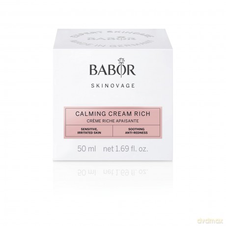 BABOR SKINOVAGE Calming Cream Rich, Reichhaltige Gesichtscreme für empfindliche Haut, Beruhigende Feuchtigkeitspflege ohne Farb- oder Duftstoffe, Vegan, 50 ml