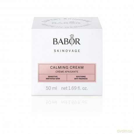 BABOR SKINOVAGE Calming Cream, Gesichtscreme für empfindliche Haut, Feuchtigkeitspflege ohne Farb- oder Duftstoffe, Vegane Formel, 50 ml