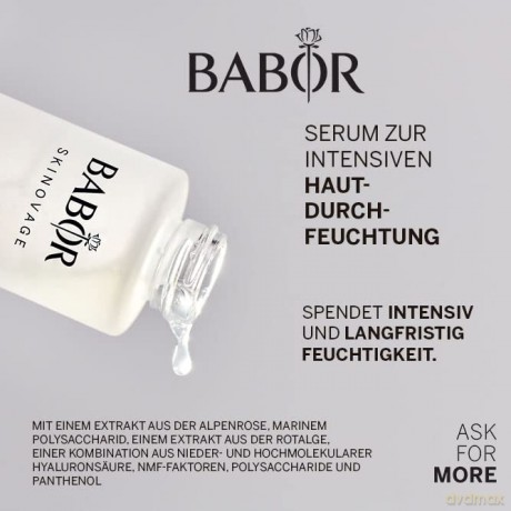 BABOR SKINOVAGE Moisturizing Serum für trockene Haut, Anti-Aging Feuchtigkeitsserum für das Gesicht, Ohne Alkohol, Vegane Formel, 30 ml