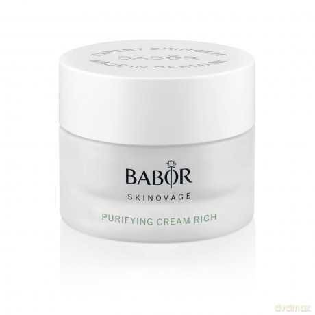 BABOR SKINOVAGE Purifying Cream rich, Reichhaltige Gesichtscreme für unreine Haut, Klärende und porenverfeinernde Gesichtspflege, Vegan, 50 ml